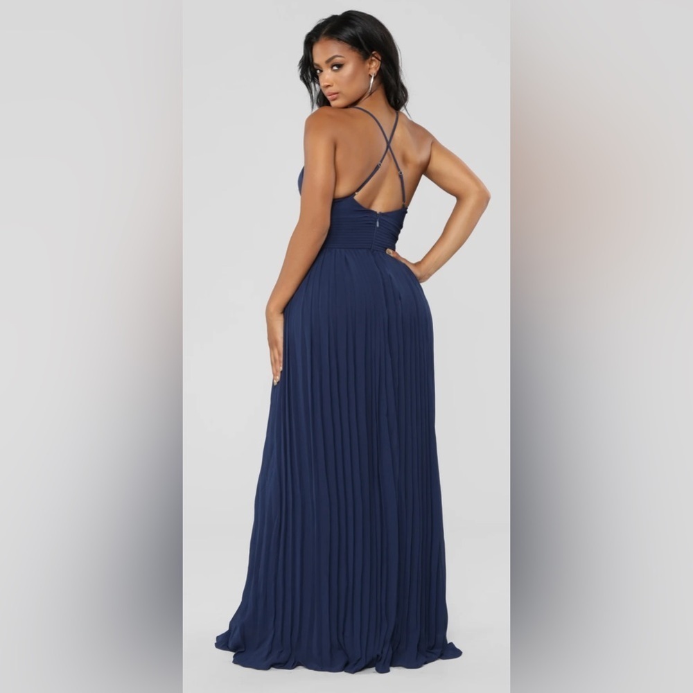 NWT | FashionNova D16411 Tuape Mauve Elegant Lure Maxi Taupe Size Large dress - Picture 5 of 14